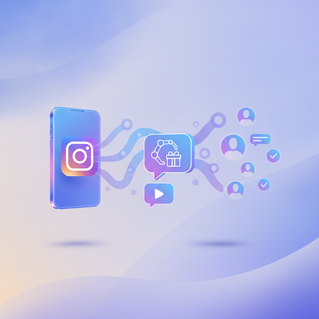 An illustration showing how an Instagram auto responder works